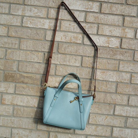 FOSSIL leather crossbody tote bag. - Picture 4 of 16